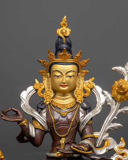 Samantabhadra Bodhisattva Statue Seated on Elephant | Buddhist Deity