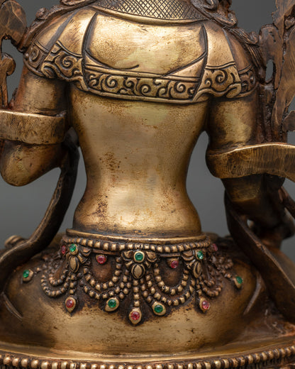 White Tara Statue | Buddhist Goddess Figurine for Peace & Healing