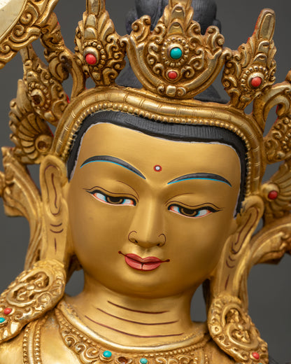 Manjushri Bodhisattva Statue – Handmade in Nepal