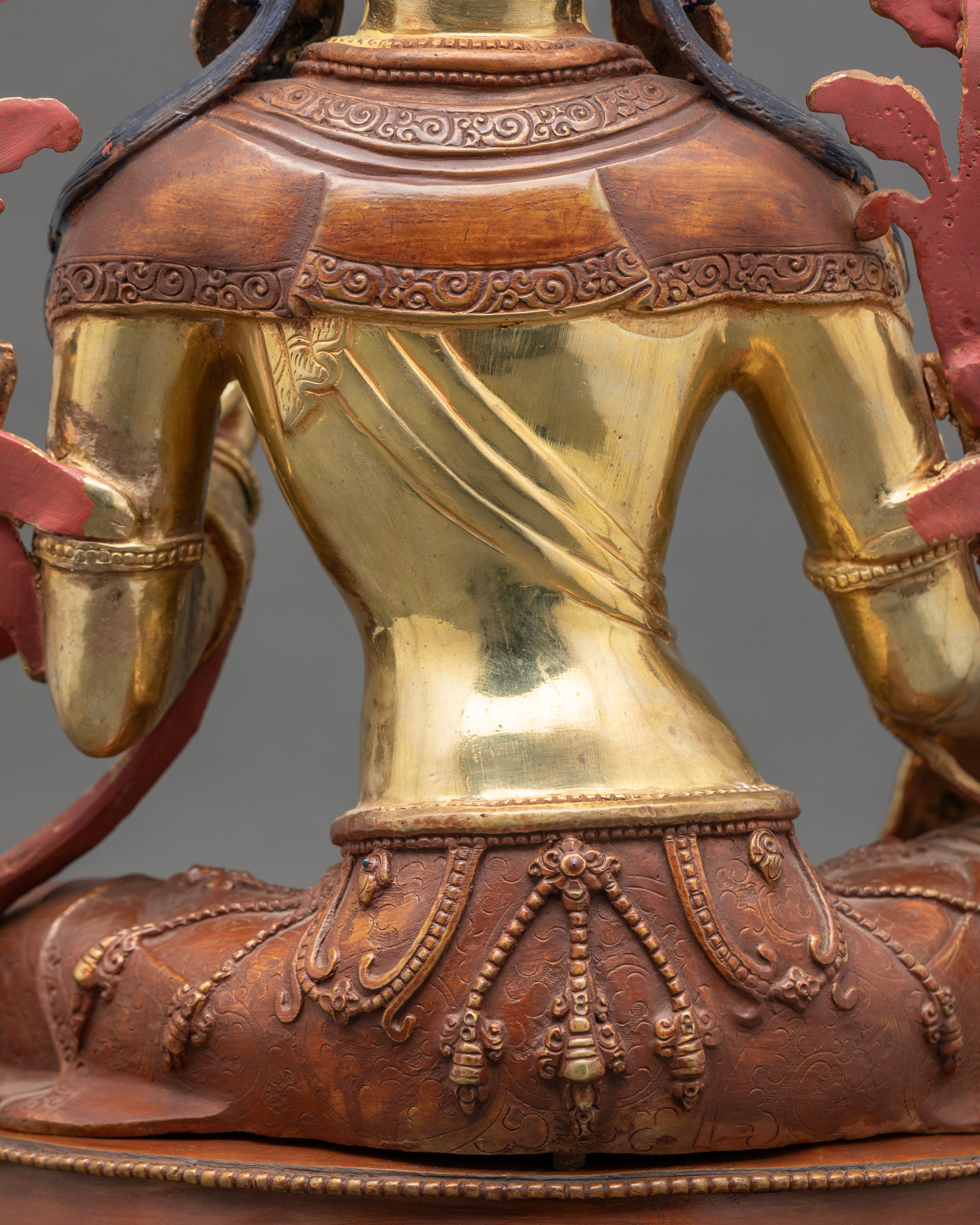 Hand-Carved Nepalese Green Tara Sculpture for Spiritual Guidance