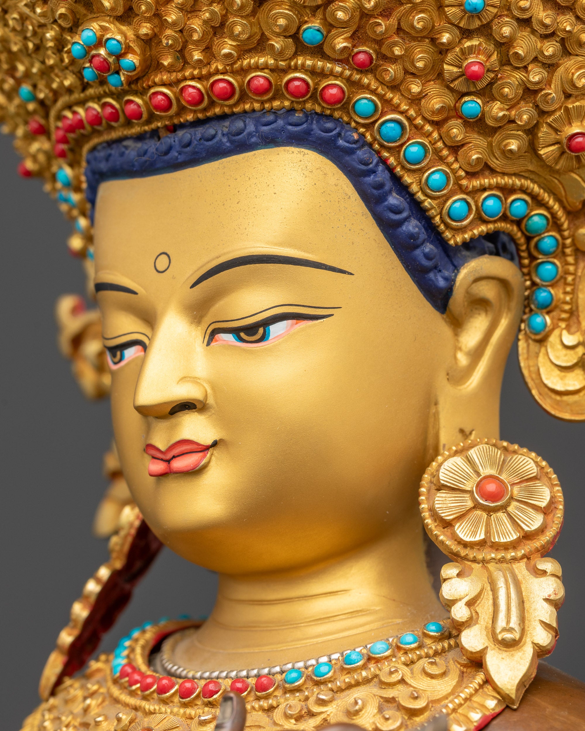 Oxidized Dipankara Buddha Statue | Ancient Enlightenment Sculpture