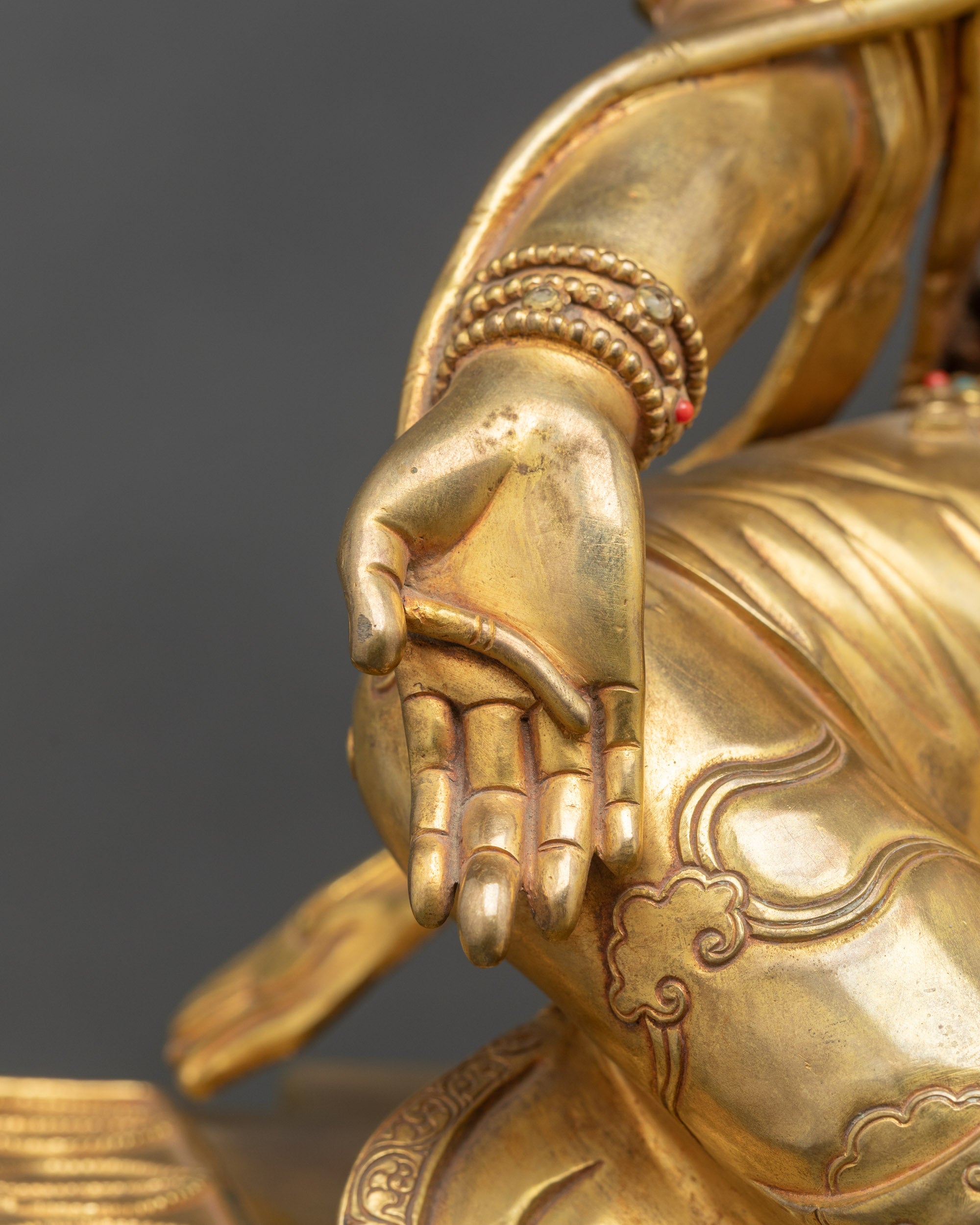 Green Tara Statue - Sacred Himalayan Goddess of Swift Protection