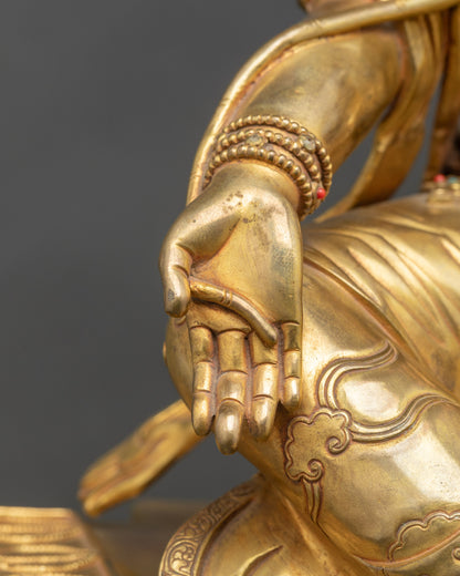 Green Tara Statue - Sacred Himalayan Goddess of Swift Protection