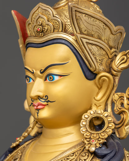 Guru Rinpoche Statue from Nepal | Lost-Wax Casted Buddhist Artwork