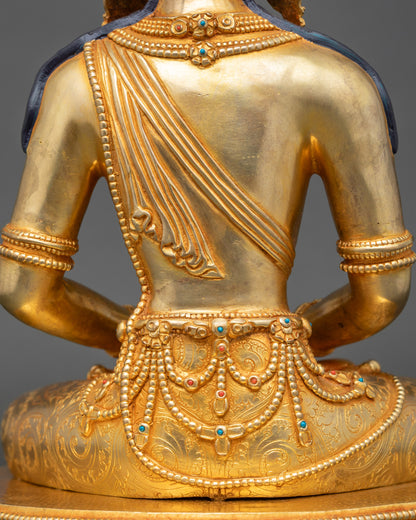 Amitabha Buddha Crowned Form Statue | Himalayan Devotional Art