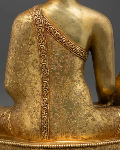 Medicine Buddha Statue | 24K Gold Gilded Copper Buddhist Art