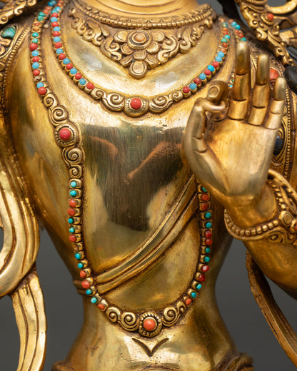Manjushree Bodhisattva | Traditional Nepalese Buddhist Sculpture