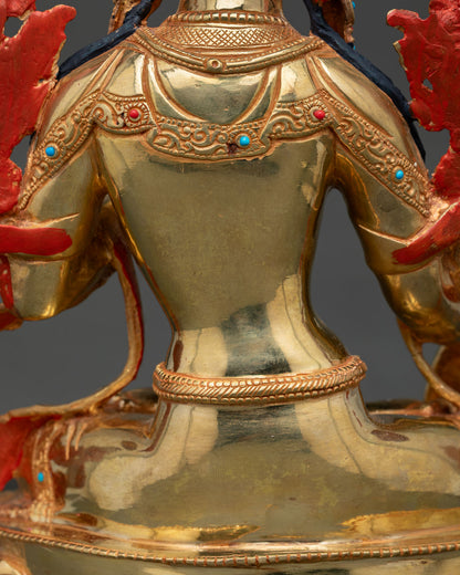 White Tara Statue | Traditional Lost-Wax Casting Art