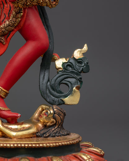 Fierce Dakini Kurukulla Statue | Traditional Himalayan Buddhist Artwork