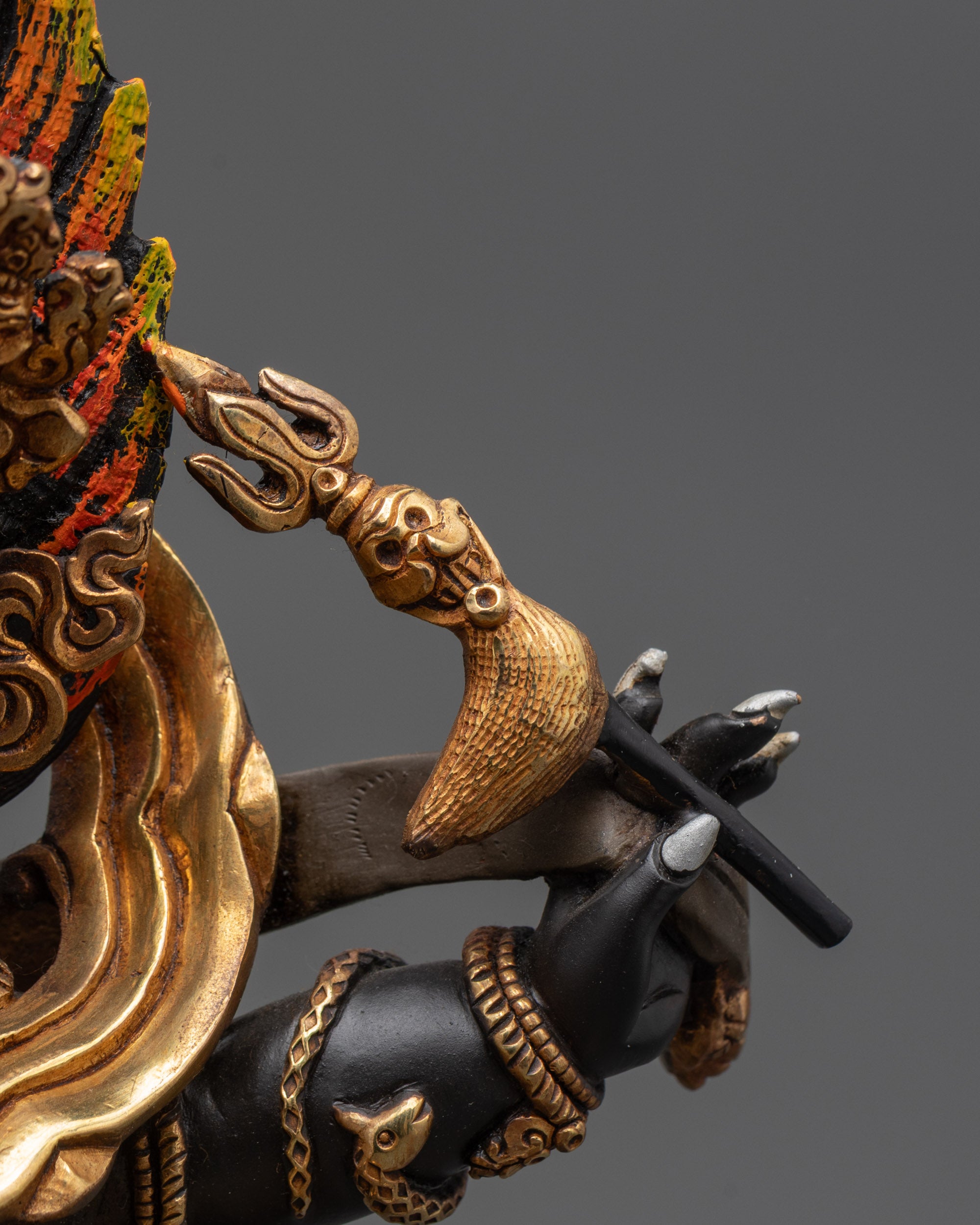 Traditional Vajrayana Six-Armed Mahakala Sculpture | Mahakala Statue