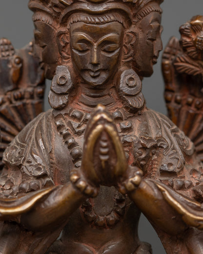 Thousand-Armed Chenrezig Bodhisattva Statue | Nepalese Craftsmanship