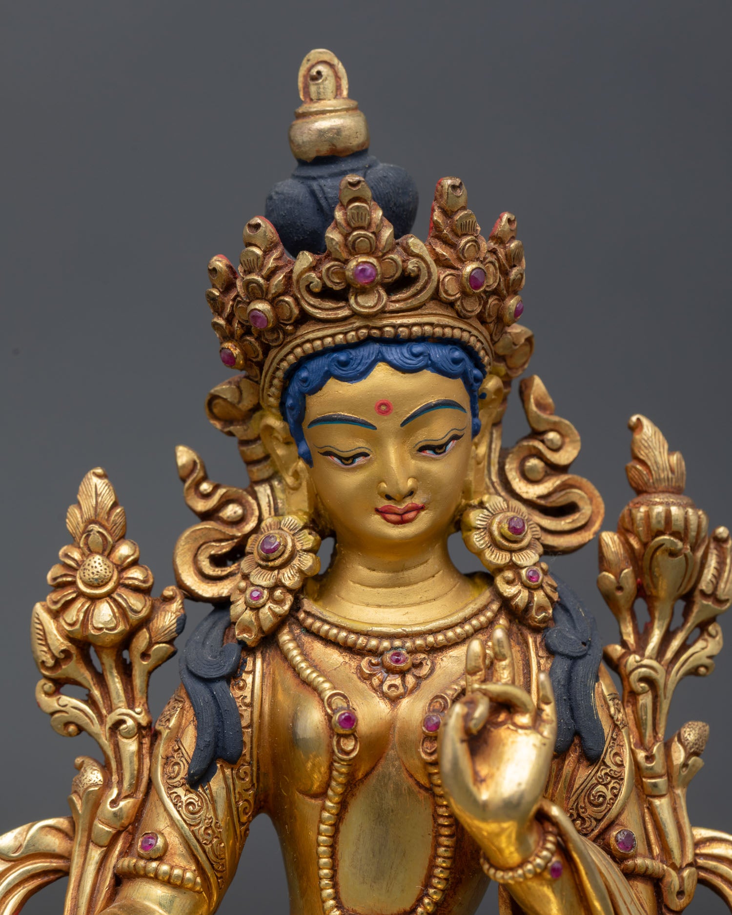 Holy Green Tara Statue | Artisan Crafted Buddhist Sculpture