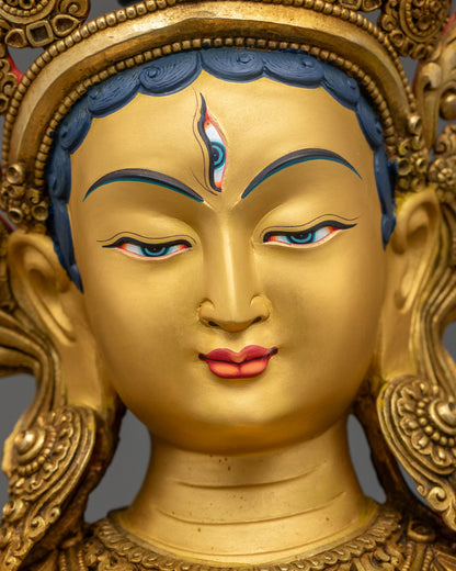 White Liberator Sita Tara Sculpture | Spiritual Protector & Healer