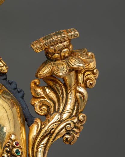 Premium Simhanada Manjushri Statue for Spiritual Practice