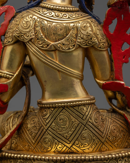 Sacred White Tara Statue | Handmade Buddhist Female Deity of Long Life