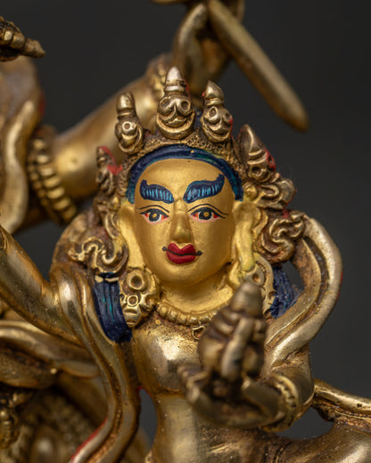 Red Dzambhala Statue | Authentic Nepalese Craftsmanship