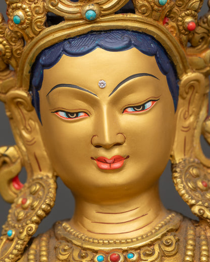 Mother Green Tara Sculpture – Goddess of Enlightened Activity