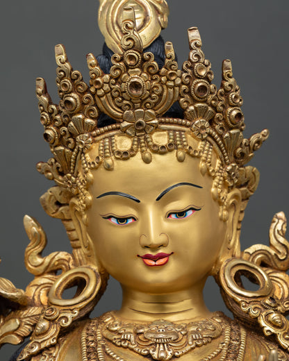 Green Tara Statue - Beloved Female Bodhisattva of Compassion