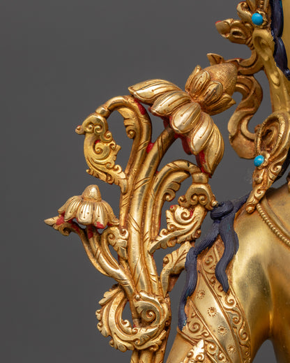 Premium Serene Green Tara Sculpture | Goddess of Mercy & Enlightenment