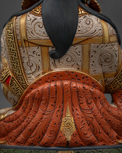 Multicolor Guru Rinpoche Statue | Handcrafted Newari Artwork