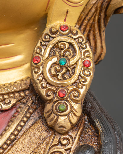 Amitayus Buddha Statue for Longevity | Handcrafted Nepalese Gold Art