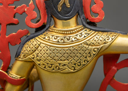 Nepalese Manjushree Statue – Vajrayana Wisdom Sculpture
