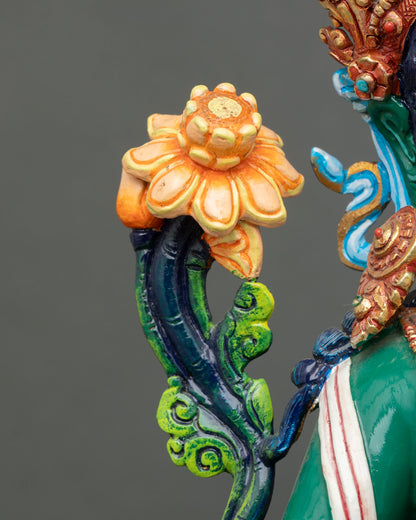 Green Tara | Compassionate Deity Sculpture for Spiritual Practice