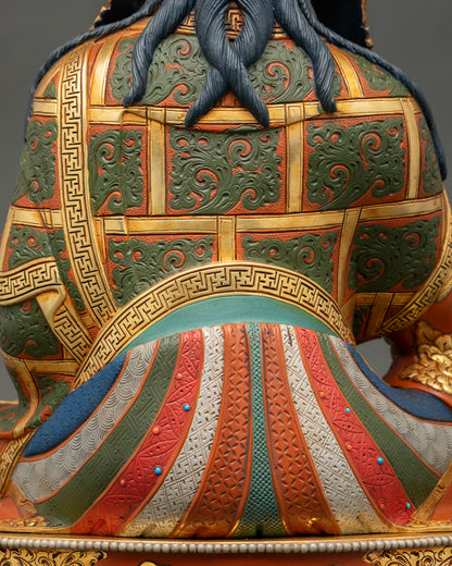 Multi-colored Guru Rinpoche Statue | Buddhist Art from Nepal