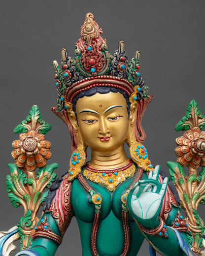 Green Tara Statue
