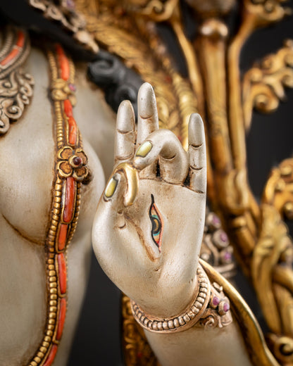 White Tara Statue | Buddhist Art of Compassion and Longevity