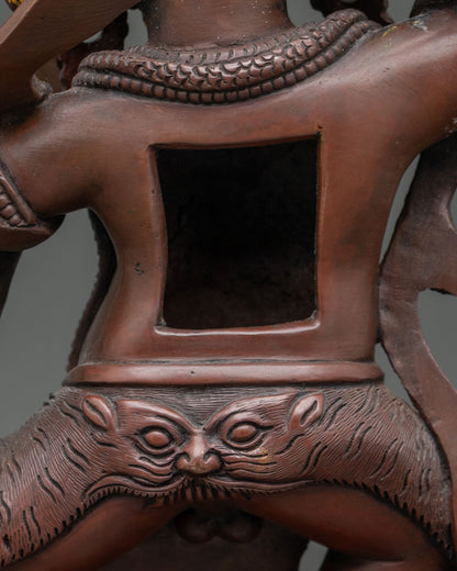 Oxidized Vajrapani Statue | Protector of Buddha's Teachings