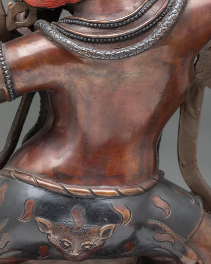 Oxidized Vajrapani Statue | Traditional Buddhist Sculpture