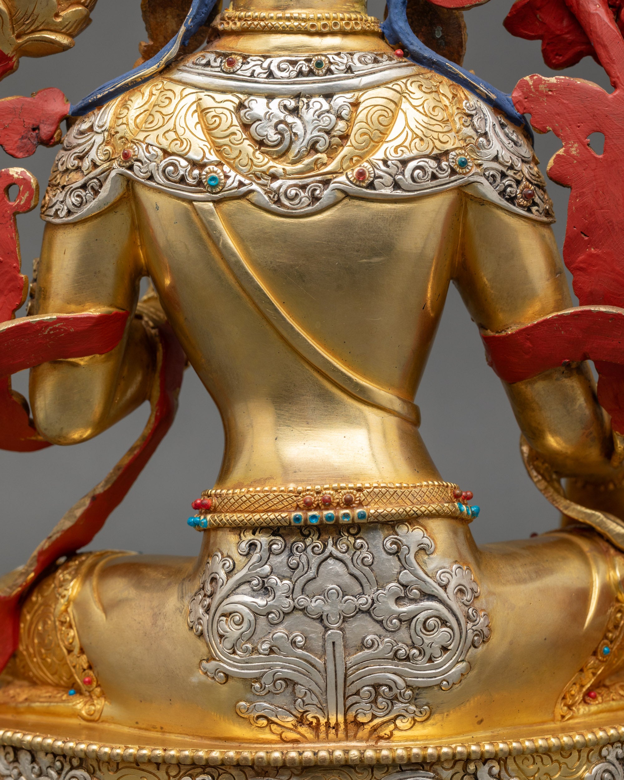 Green Tara Sculpture | Nepalese Gold Fire-Gilded Buddhist Statue