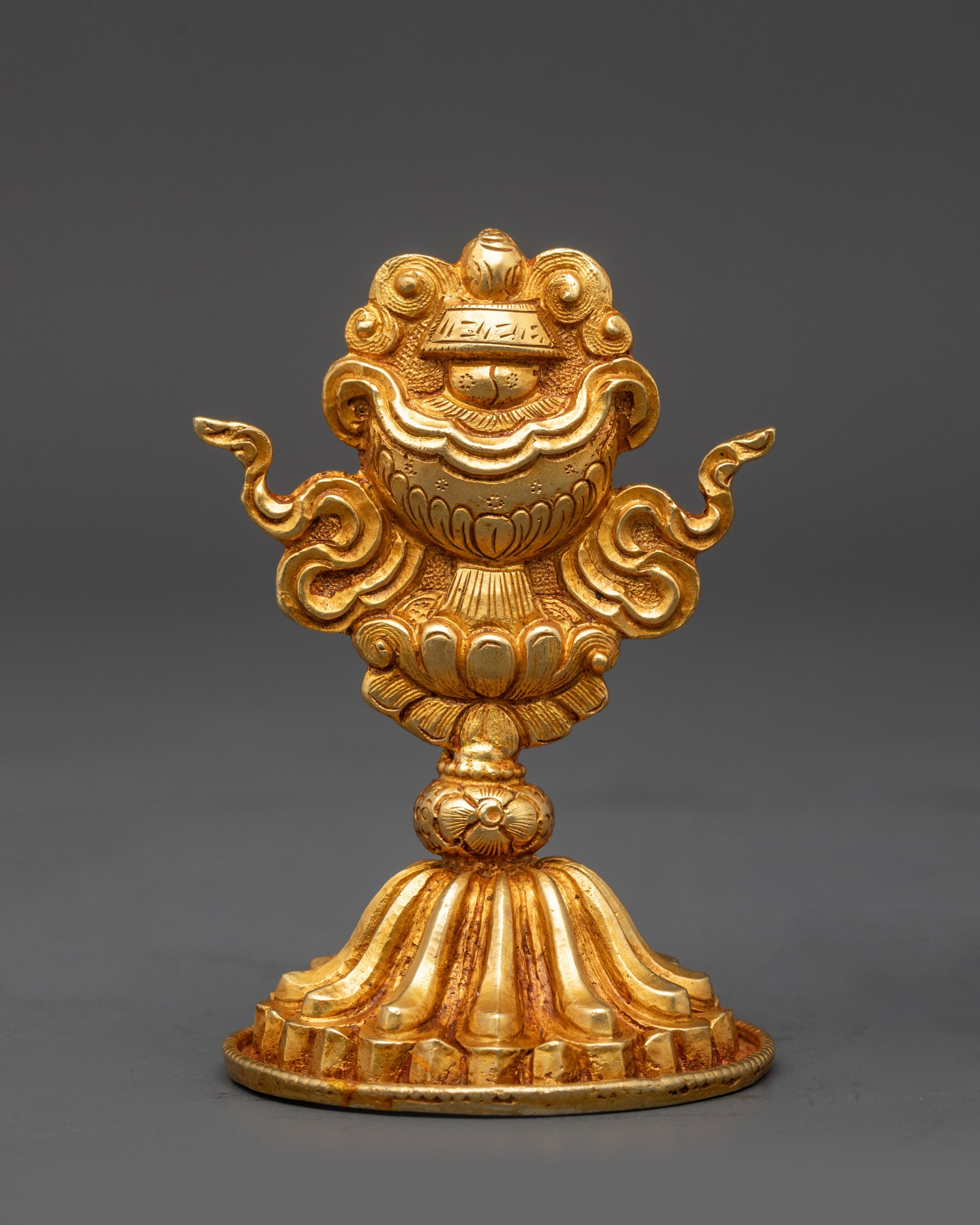 3" Gold Fire-Gilded Ashtamangala Set | Symbol of Universal Harmony