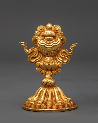 3" Gold Fire-Gilded Ashtamangala Set | Symbol of Universal Harmony