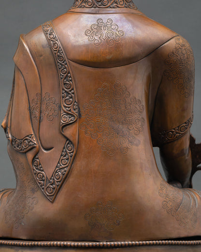 21 Inch Oxidized Copper Medicine Buddha Statue from Nepal