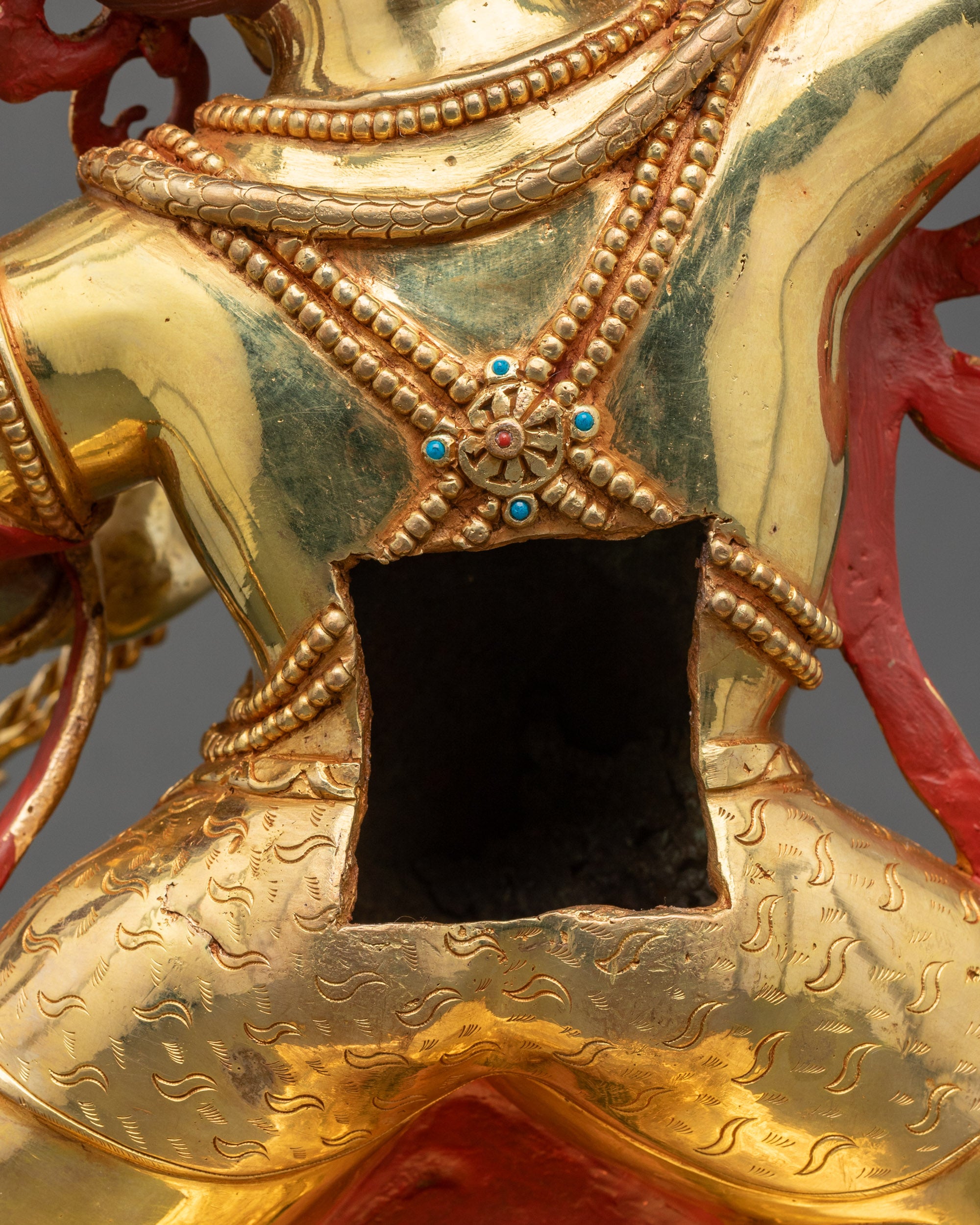 Fierce Vajrapani Statue | 24K Gold Fire-Gilded Buddhist Sculpture