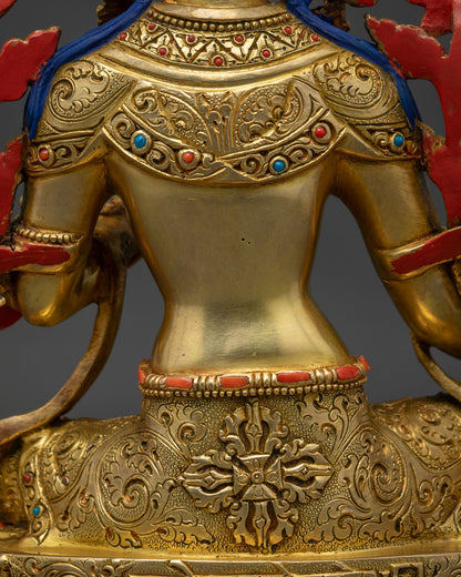 Master Quality Green Tara Copper Statue | The Female Bodhisattva