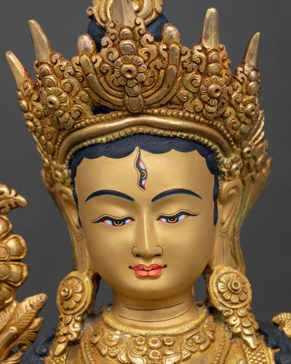 White Tara Statue for Altar Decor | Handcrafted in Nepal