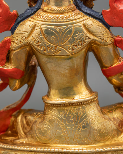 Green Tara Statue – Himalayan Copper Deity for Meditation