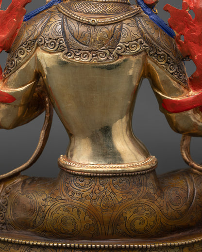 Green Tara Compassion Statue | Nepalese Altar Meditation Sculpture