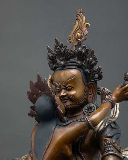 Green Dzambhala Statue – Wealth Attracting Buddhist Decor