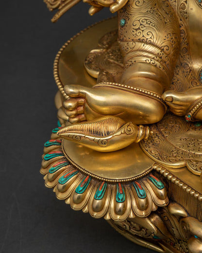 Dzambhala Statue from Nepal | Deity of Wealth and Prosperity
