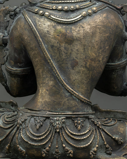 Antique Finished Vajradhara Statue | Handmade Bronze Sculpture