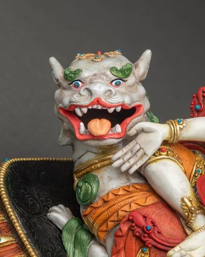 Simhanada Chenrezig Statue | Lion-Seated Bodhisattva of Compassion