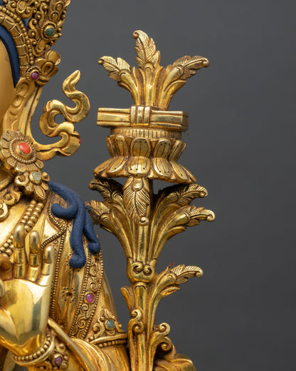 Manjushri Statue | Traditional Buddhist Art from Nepal