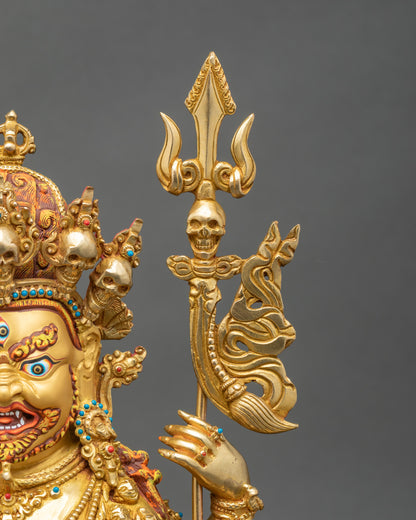 Buddhist Hayagriva Statue | Handmade Copper Art from Nepal