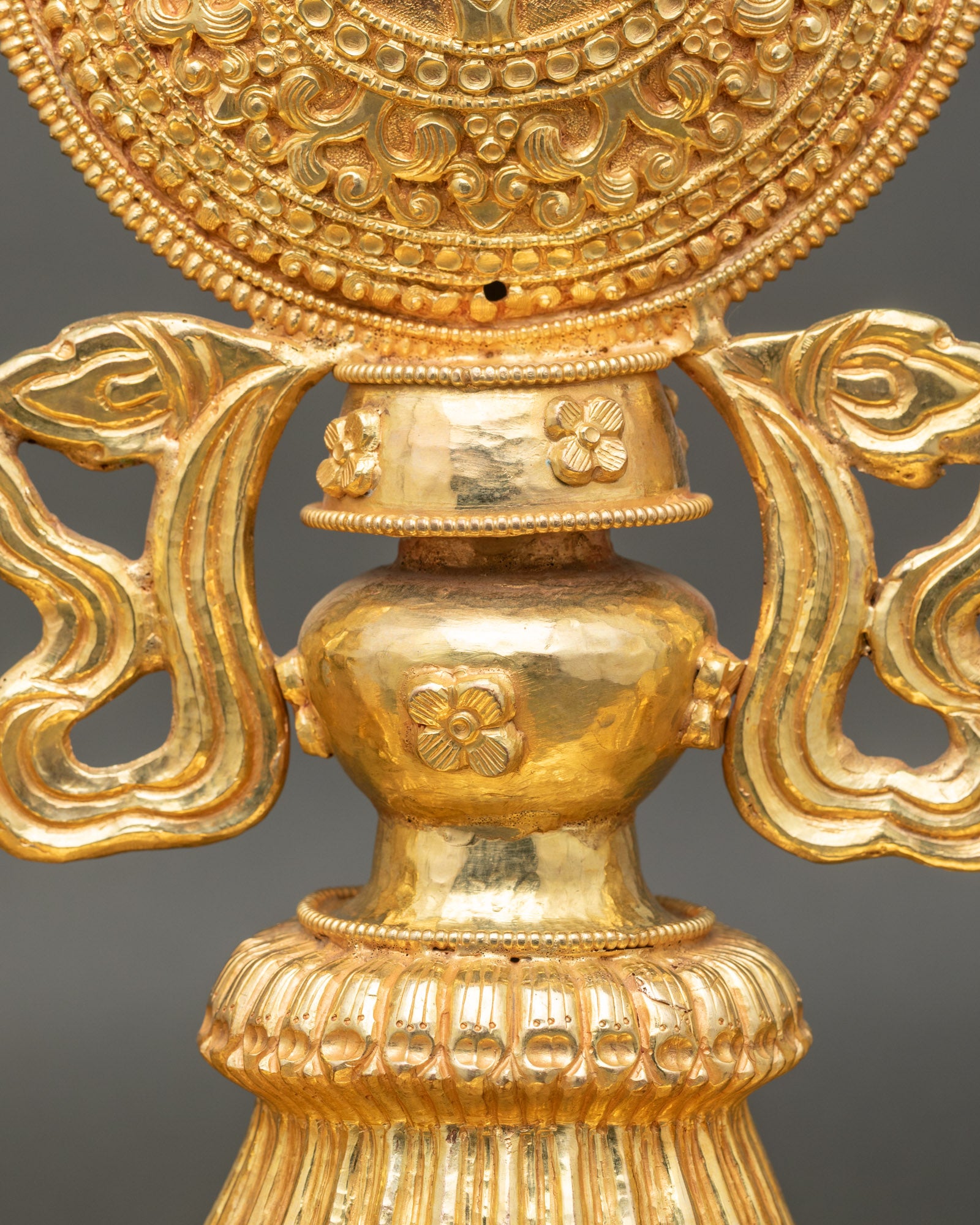 Dharma Chakra with Two Deer – Sacred Buddhist Decor from Nepal