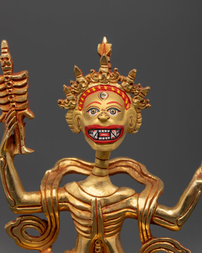 Statue of Dancing Chitipati | Sacred Buddhist Artwork from Nepal