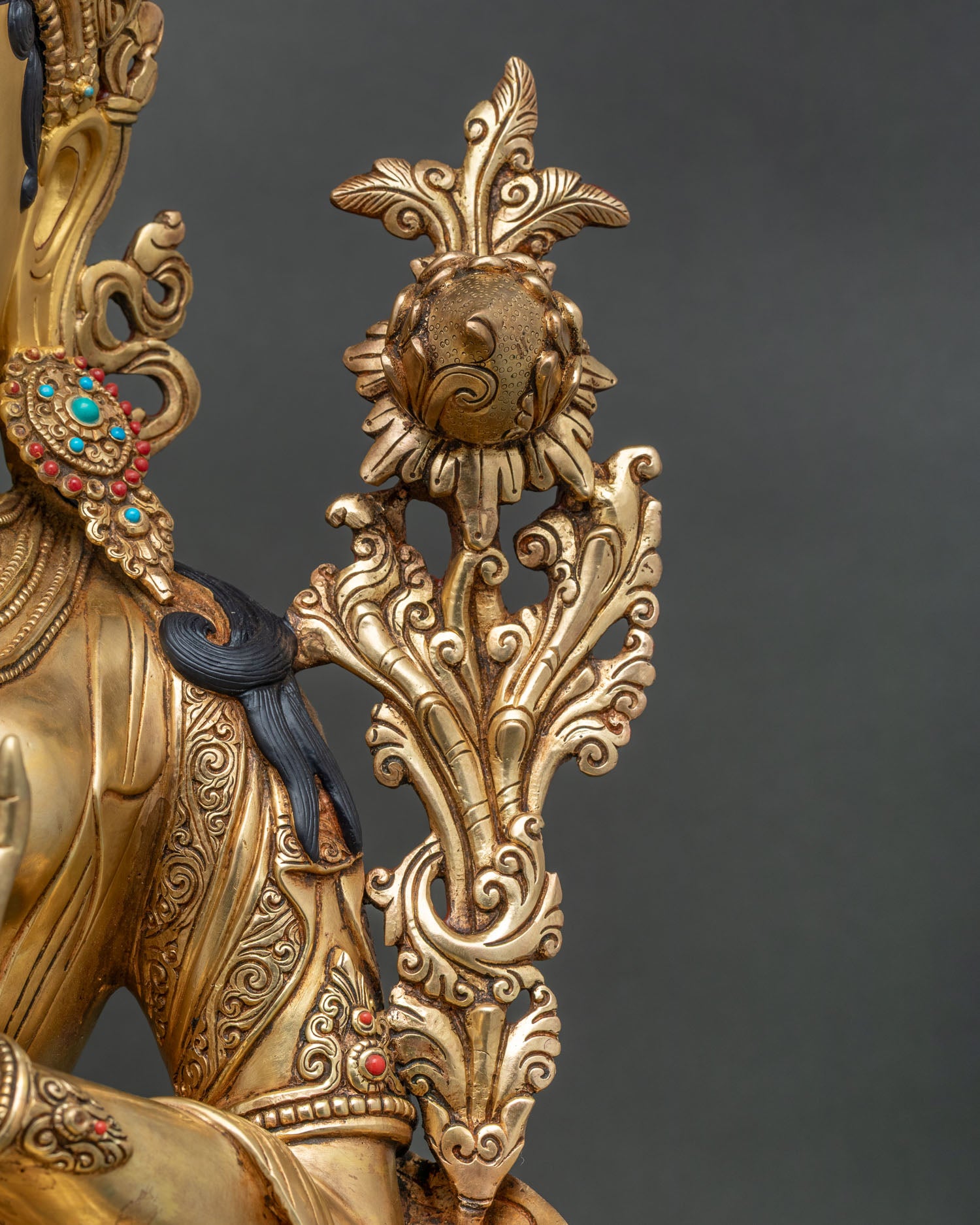 Large-Sized Green Tara Statue | Traditional Lost Wax Buddhist Art